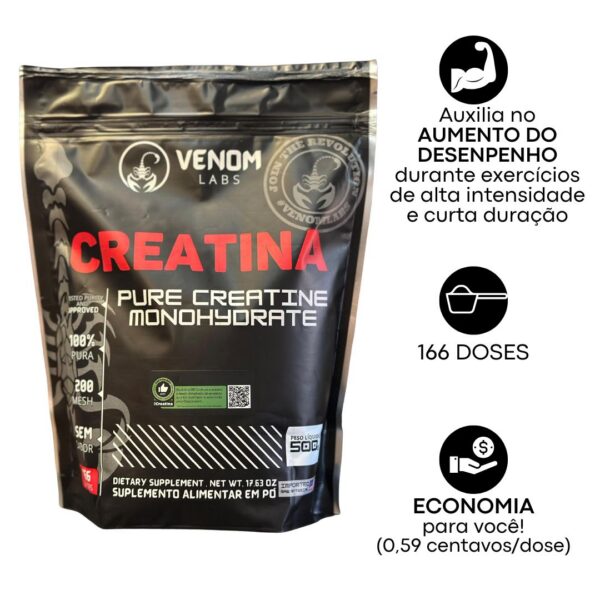 Creatina 100% Pura 500g Refil - Imagem 5