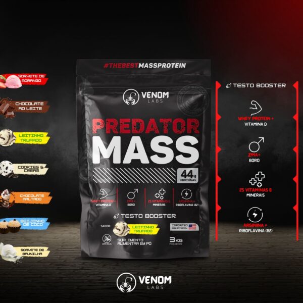 Hipercalórico Predator Mass 3kg - Imagem 2