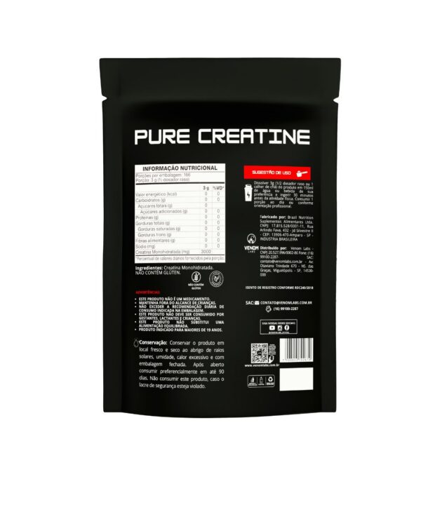 Creatina 100% Pura 500g Refil - Imagem 3