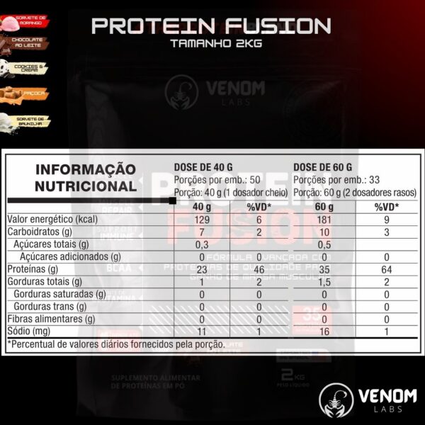 Protein Fusion 2kg (35g proteínas por porção) - Imagem 3