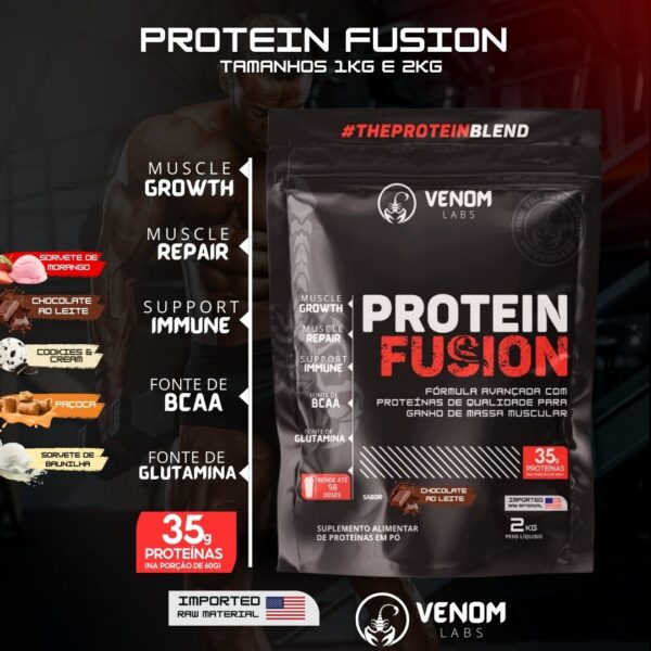 Protein Fusion 2kg (35g proteínas por porção) - Imagem 2