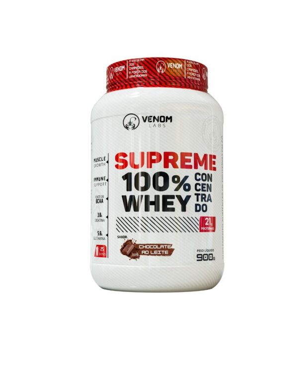 Supreme 100% Whey Concentrado 900g Pote - Imagem 5
