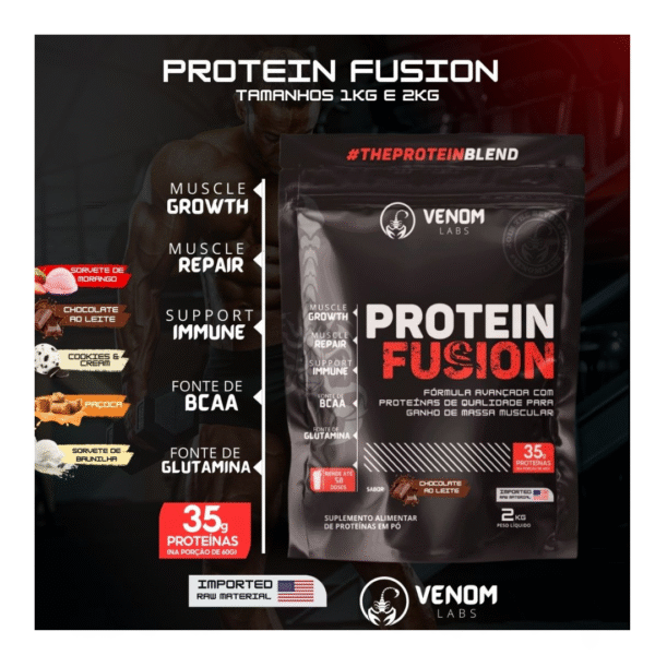 Protein Fusion 1kg (35g proteínas) - Imagem 2