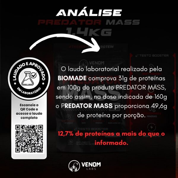 Hipercalórico Predator Mass 1,4kg - Imagem 2